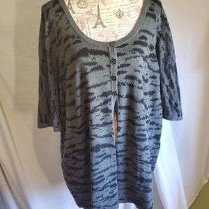 Lane Bryant cardigan 3 button drape front 26/28